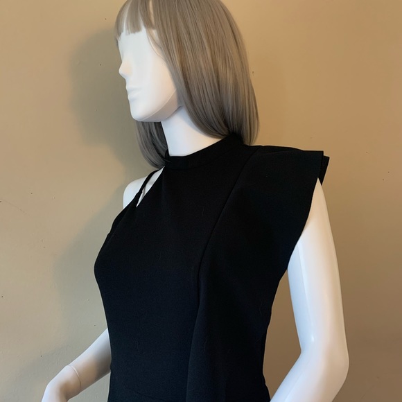 NWOT Black Asymmetrical Tea Length Dress - Picture 2 of 7